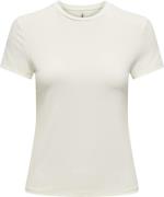 ONLY Onlea S/S TOP O Neck CS JRS Kvinde Hvid Kortærmede T-shirts Str L...