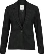 Object Objlisa L/S Button Blazer AOP Noos Kvinde Black/grey Blazere St...