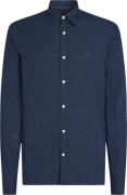 Tommy Hilfiger Brushed Print SF Shirt Mand Carbon Navy / Multi Langærm...