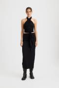 Gestuz Sunagz HW Skirt Kvinde Black Maxi Nederdele Str L - hos Magasin