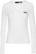 ROTATE Birger Christensen Long Sleeve Tshirt Kvinde Blanc De Blanc Kor...