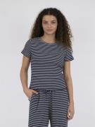 Neo Noir Lonnie Stripe Tee Kvinde Dark Navy Toppe Str 40 - hos Magasin