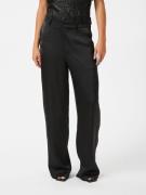 Neo Noir Emmett Heavy Sateen Pants Kvinde Black Bukser Med Brede Ben S...