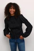 Cream Crhenva Blouse Kvinde Pitch Black Langærmede Bluser Str 36 - hos...