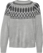 Vero Moda Vmsimone LS Nordic Pullover GA REP Kvinde Light Grey Melange...