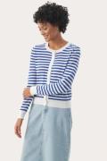 Part Two Tanishapw CA Kvinde Deep Ultramarine Stripe Cardigans Relaxed...