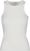 A-VIEW Rib Knit Tank top Kvinde White Tanktoppe Tight Fit Str XL - hos...