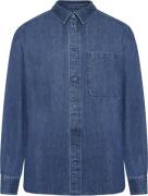 Knowledge Cotton Apparel Loose Denim Shirt Gots/vegan Mand Dark Blue D...