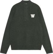 Wood Wood Wwblu AA CS Halfzip Kvinde Nature Green Sweaters Str L - hos...