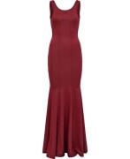 Han kjøbenhavn Logo Stretch Jersey Long Dress Kvinde Bordeaux Maxi Kjo...