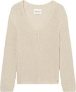 Marc O’Polo Pullover, Vneck, Long-sleeve, Half Kvinde Sandy Melange Sw...