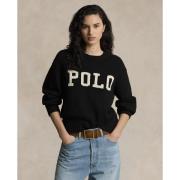 Polo Ralph Lauren Logo Crewneck Sweater Kvinde Polo Black/cream Sweate...