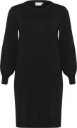 Kaffe Curve Kcloni Knit Dress Kvinde Black Deep Langærmede Bluser Str ...