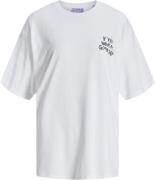 JJXX Jxmillow Loose SS TEE JRS Kvinde Bright White/its A Good Day Skjo...