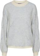 Pieces Pcjenna LS Oneck Knit Noos BC Kvinde Whitecap Gray/faded Denim ...