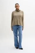 My Essential Wardrobe 11 THE Knit Rollneck Kvinde Dune Melange Sweater...