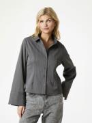 Neo Noir Rosa Pinstripe Shirt Kvinde Grey Langærmede Bluser Str 40 - h...