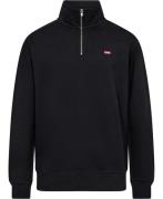 Levi's Original HM 1/4 ZIP Mineral BL Mand Sort Sweatshirts Str L - Bo...