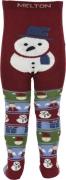 Melton Snowman Tights Str 116 - Sundried Tomato Strømper Bomuld hos Ma...