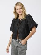 Neo Noir Aska Jacquard Blouse Kvinde Black Langærmede Bluser Str 40 - ...