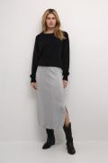 Cream Crdela Knit Skirt Kvinde Grey Melange Midi Nederdele Str L - hos...