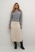 Cream Crdela Knit Skirt Kvinde Oat Melange Midi Nederdele Str L - hos ...