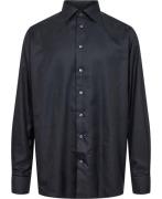 ETON Contemporary Fit Black King Twill Oxford Shirt Mand Sort Langærme...