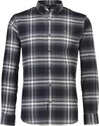 Lindbergh Brushed Checked Shirt L/S Mand Black Langærmede Skjorter Str...