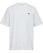 Lacoste Teeshirt Mand Hvid Kortærmede T-shirts Str L - hos Magasin