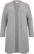 Wasabiconcept Curvy Wasimone 3 Cardigan Grå Kvinde 99470 Med. Grey Mel...