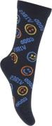 Melton Smiley Socks Str 27/30 - Marine Strømper Bomuld hos Magasin