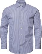 ETON Slim Fit Dark Blue Bengal Striped Elevated Poplin Shirt Mand Mørk...