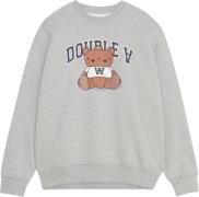 Wood Wood Wwnoel Bear Sweatshirt Mand Grey Melange Sweatshirts Str S -...