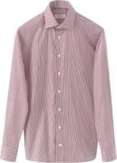 ETON Contemporary Fit Red Striped Elevatedtwill Shirt Mand Rød Langærm...