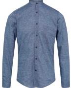 Lindbergh Linen/cotton Shirt L/S Mand Blå Langærmede Skjorter Slim Fit...