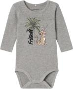 Name It Nbmjebbi Lionking LS Body WDI Str 68 - Grå Langærmede Bodies h...