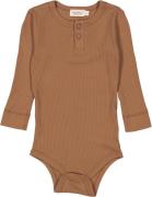 MarMar Copenhagen Body LS Str 6M/68 - Light Pecan Langærmede Bodies ho...