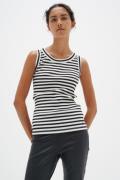 InWear Dagnaiw Striped Tank Kvinde Whisper White/ Midnight Magic Tankt...