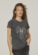 SisterS Point Hermss47 Kvinde D. Grey Wash/white Kortærmede T-shirts S...