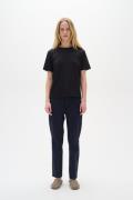 InWear Zellaiw Flat Pant Kvinde Marine Blue Bukser Med Smalle Ben Regu...