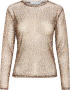 Sorbet Sbinna Leotop Kvinde Animal Toppe Str S/M - hos Magasin