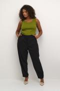 Kaffe Curve Kcmerla Pants Kvinde Black Deep Bukser Med Lige Ben Str 46...