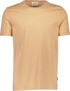 Lindbergh Mouliné Oneck tee S/S Mand Faded Mango Mix Kortærmede T-shir...