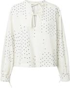 Nué Notes Hartwell Blouse Kvinde Blue Dots Langærmede Bluser Str 40 - ...