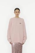 ROTATE Birger Christensen Oversized Sweater Kvinde Silver Pink Sweater...