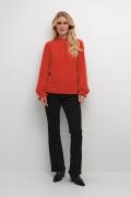 Cream Crvenea Shirt Kvinde Flame Scarlet Langærmede Skjorter Str 40 - ...