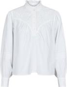 Neo Noir Emily Blouse Kvinde White Langærmede Bluser Str 40 - hos Maga...