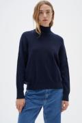 InWear Tenleyiw Turtleneck Pullover Kvinde Marine Blue Sweaters Str L ...