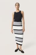 Soaked in Luxury Slrohanna Skirt Kvinde Black, White And Melange Maxi ...