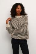 Kaffe Kaverana Knit Pullover Kvinde Feather Gray Melange / Black Sweat...